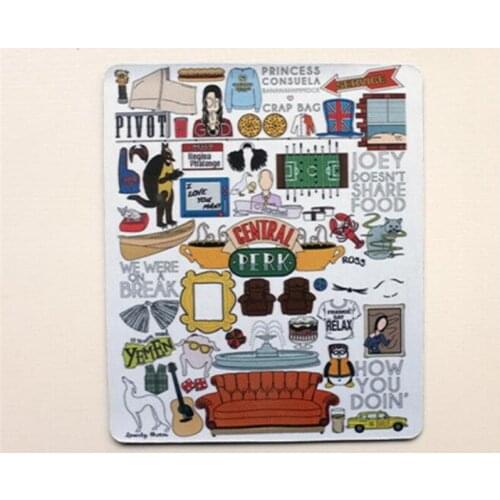 TV Series Friends Centrel Perk Printed Computer Mouse Mat Mouse Pad Cosplay Prop Desk Decor Women Men Christmas Gift 1pcs