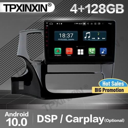 128G Carplay Car Radio 2 Din Stereo Receiver Android 10 For Mitsubishi Outlander 2013-2015 2016 2017 2018 GPS Player Audio Unit