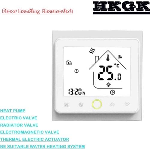 24VAC,95~240VAC LCD Touch Screen smart thermostat for Underfloor Warm System Works