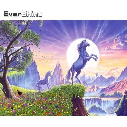 Evershine Diamond Embroidery Horse Animal Diamond Painting Kit New Arrival Full Square Round Rhinestone Picture Christmas Gifts