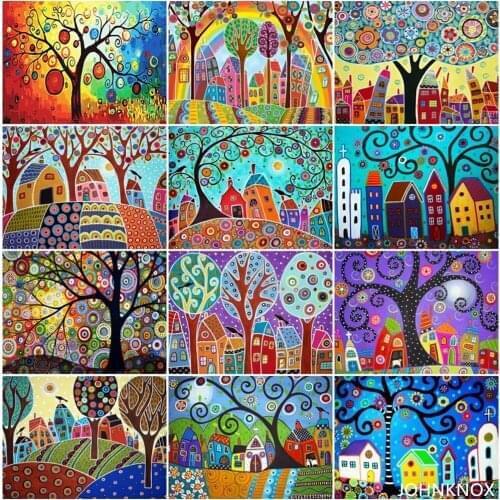 Diamond Painting Colorful Tree 5D Diy Diamond Embroidery Full Round& Square Drill Diamond Mosaic Cross Stitch Home Decor