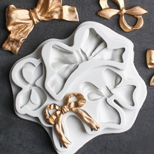 Big Bow Silicone Mould Fondant Cake Decorating Tools Silicone Molds Sugarcrafts Chocolate Baking Tools For Cakes Gumpaste Form