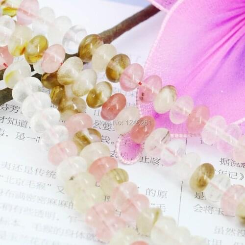 4X6mm 5*8mm Multicolor Watermelon Tourmaline Abacus Beads Accessories Crafts Loose DIY Beads Stone Fashion Jewelry Making Design