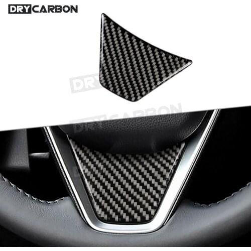 For Toyota Camry 2018 2019 Carbon Fiber Car Steering Wheel Trim Frame Panel Sticker Cover Decoration