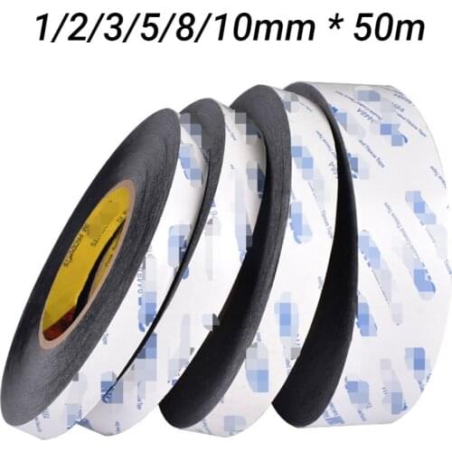 Double Side Tape Black Sticker 1/2/3/5mmX50m Double Sided Adhesive Tape for Cellphone Touch Screen LCD Display Digitizer Repair