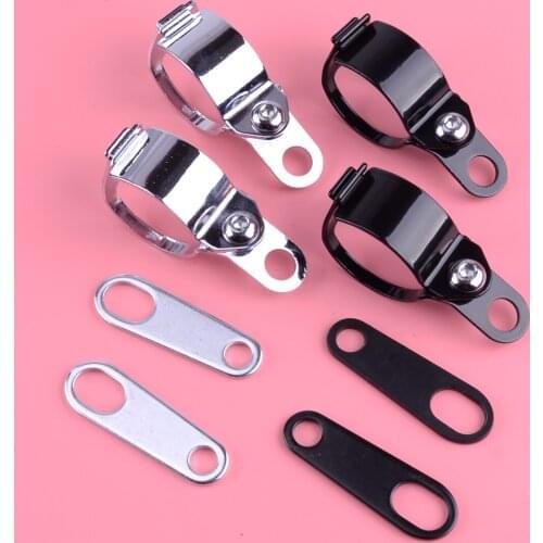 DWCX Motorcycle Metal Front & Rear Turn Signal Indicator Relocater Holder Fork Clamps Shock Bracket Accessory Fit For Cafe Racer