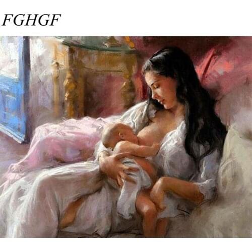 FGHGF Frameless Home Decoration wall art DIY Digital Oil Painting By Numbers Abstract Drawing 40cmX50cm Figure Painting