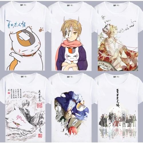 Anime Natsume Yuujinchou T Shirt Madara Teacher Cat Women/Men Summer T-Shirt Casual Short Sleeves Top Tee Cosplay Costume