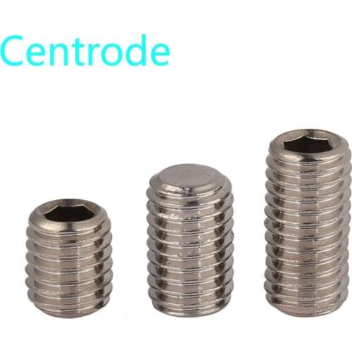 GB77 304 Stainless Steel Flat End Hexagon Set Screw Top Thread Flat Headless Screw M3-M6