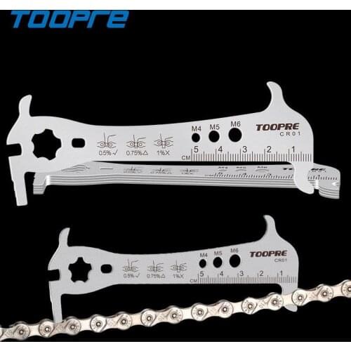 TOOPRE Mountain Bike Chain Wear Indicator Checker Stainless Steel Chains Measuring Ruler Iamok Bicycle Repair Tools