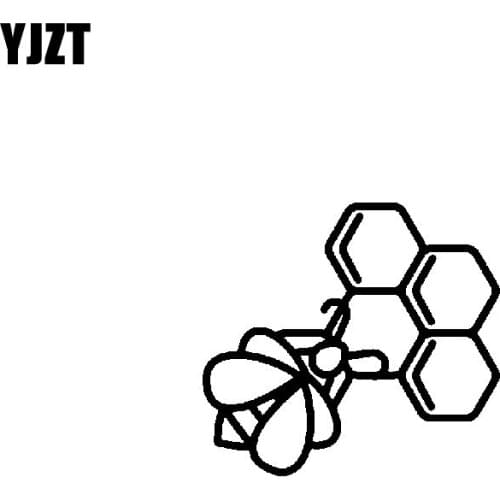 YJZT 14.7CM*13.6CM Interesting Beautiful Honey Artistic Original Nice Vinyl Decal Car Sticker Black/Silver C19-1543