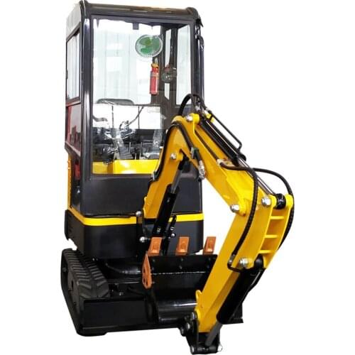 Chinese 1 ton crawler small digger closed cabin mini excavator for sale