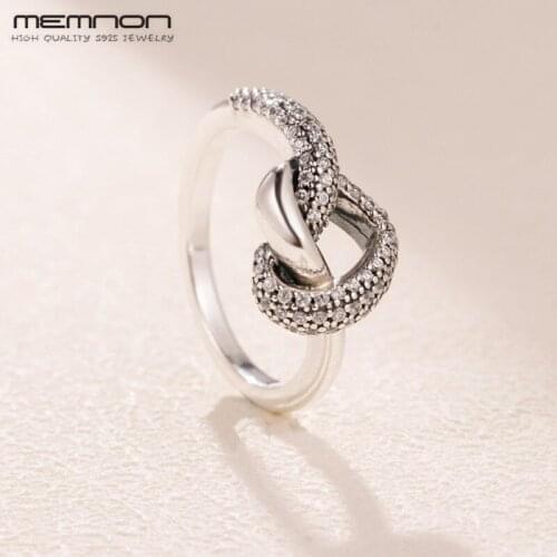 Mothers Day Silver ring 925 Sterling Silver Knotted Heart rings for Women Sterling-Silver-Jewelry Wedding bands ring Jewelry