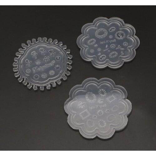 3 Pcs Nail Decoration Crystal Epoxy Resin Molds Mini Frame Flowers Silicone Mould DIY Crafts Ornaments Jewelry Casting T21F