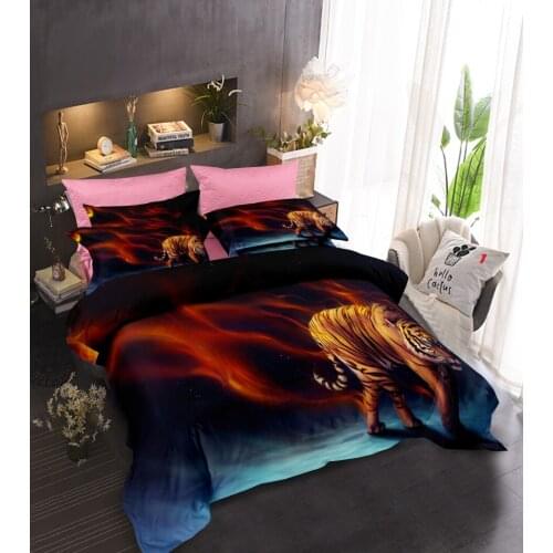 Tag Bedding Set Single Twin Full Queen King Size Animal Tag Lion Wolf Bed Set Childrens Kid Bedroom Duvetcover Sets 020