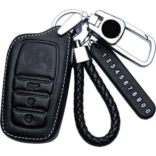 Leather Car Key Cover Case For Toyota Land Cruiser Prado Camry Prius Crown CHR Highlander Auris Corolla Avensis Verso Yari