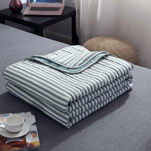 Summer Washed Cotton Air Conditioning Quilts for Single Double Student Adult Printed Soft Summer Coverlet Bed Sheet Home Textile