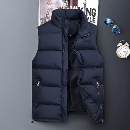 MRMT 2021 Brand Winter Mens Down Cotton Vest Coat Warm Thickened Vest for Male Waistcoat Outer Wear Clothing