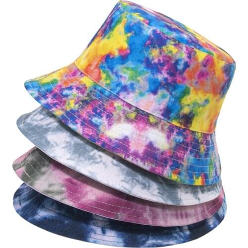2021 Mens and Womens Fashion Fisherman Hats, Double-sided Basin Hats, Sun Visor Hats, Outdoor Leisure Hats Tie Dye Bucket Hats