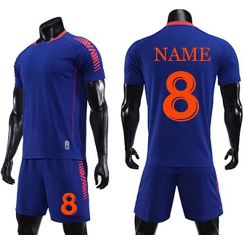 New Kids Adult Soccer Jersey Set survetement Football shirt Jersey Men child Futbol Training Uniforms set customize Clothes 8816