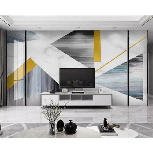 Beibehang Custom new modern minimalist marble light luxury geometric line background papel de parede wall papers home decor
