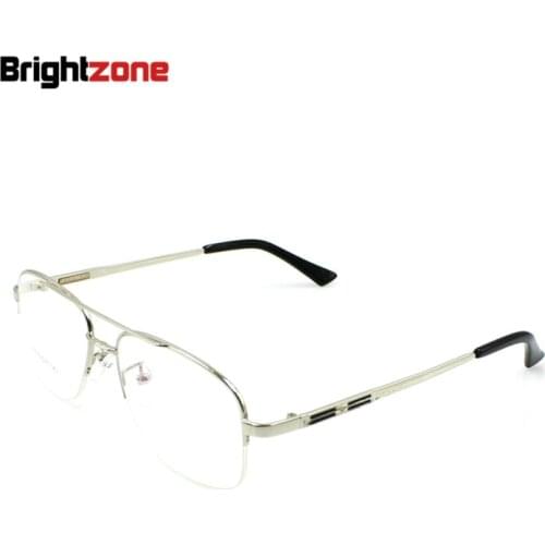 Two Bridge Half Rim Thick-gold Metal Eyeglasses Optical Glasses Oculos De Grau Tmall Gafas Eyewear Brillen Men Spectacle Frames