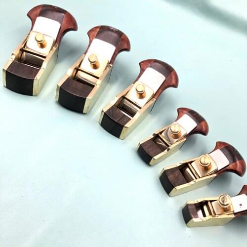 Woodworking tool, different size flat bottom brass wrap blackwood planes