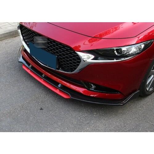 Front Bumper Spoiler Body Kit Splitter Decorative Strip Shovel Diffuser For Mazda 3 Sedan 20 21 14 - 19