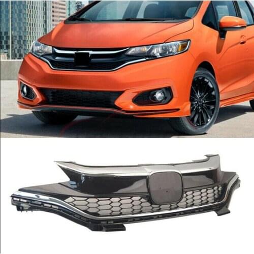 Fit For Honda Fit 2017 2018 TSY2/43 High quality Chrome Front Bumper Upper Grilles Grill Mesh