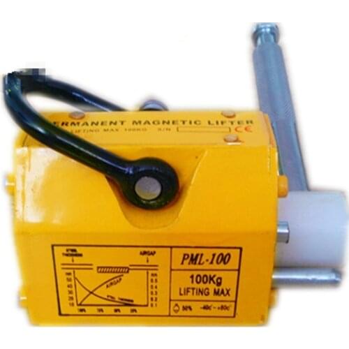 100kg portable permanent magnetic lifter crane metal lifting tool steel sheet magnet lifter