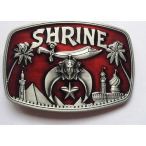 SHRINE belt buckle with pewter finish JF-B1039 suitable for 4cm wideth belt with continous stock