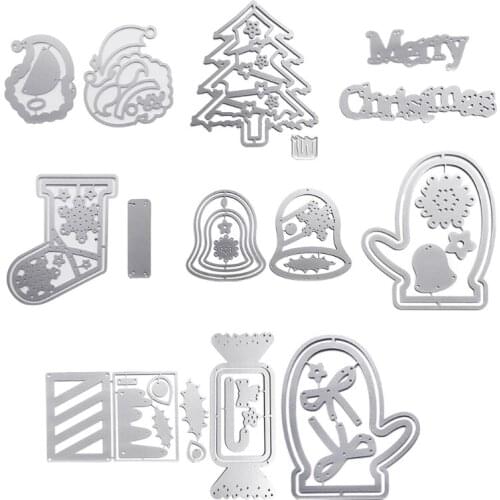 Christmas Series Metal Cutting Dies Stencil DIY Scrapbooking Album Paper Card Template Mold Embossing Craft Decoration