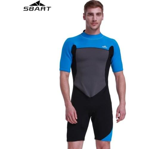 SBART 2mm Neoprene Shot Sleeve Swimwear Men/Women Wetsuits Diving Suits Scuba Swimsuits One Piece Surfing Snorkel