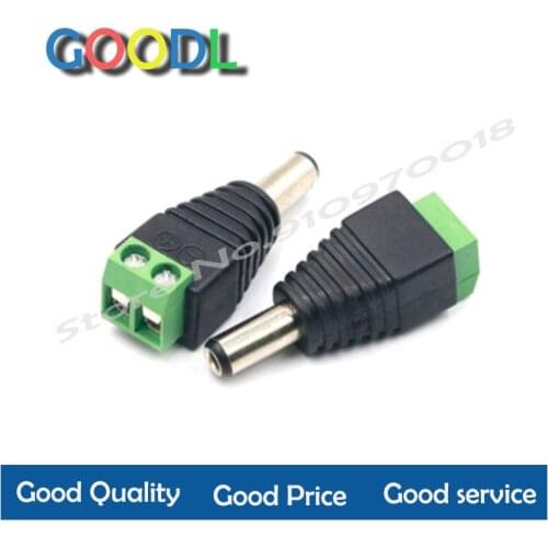 5PCS male and female DC Power plug 5.5 x 2.1MM 5.5*2.5MM 12V 24V Jack Adapter Connector Plug CCTV 5.5x2.1 2.5