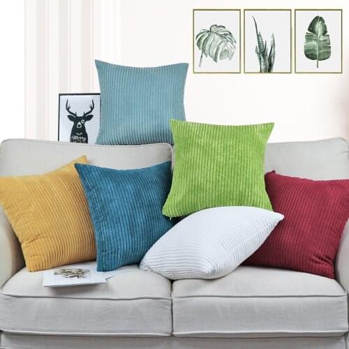Corduroy Striped Pillow Case Decorative Cushion Cover Nordic Home Throw Pillow Cover for Bed Sofa Couch Living Room Decoration