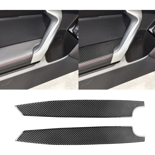 Carbon Fiber Interior Door Armrest Panel Trim for Toyota 86 Subaru BRZ 16-20