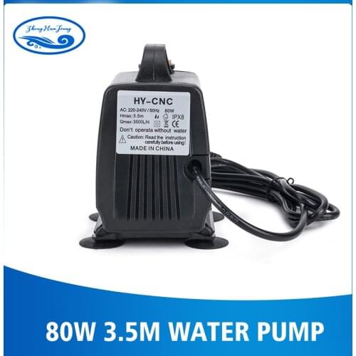 80w 3.5M Water Pump Submersible Pump Spindle Tool Cooling Pump Large Power 80W AC: 220V -240V for High quality Engraving Machine