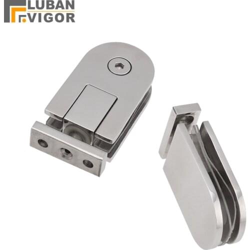 304 stainless steel 360 degree rotating hinge,clamp Bathroom glass door Upper and lower clamp,glass door shaft,bathroom hardware