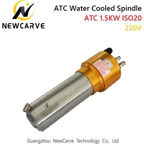 1.5KW Water Cooled ATC Spindle Motor 220V ISO20 Automatic Tool Change Spindle For Mental Cutting GDL80-20-24Z/1.5 NEWCARVE
