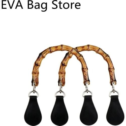 1 pair bag handles for obag tote Replaceable Bamboo hand strap