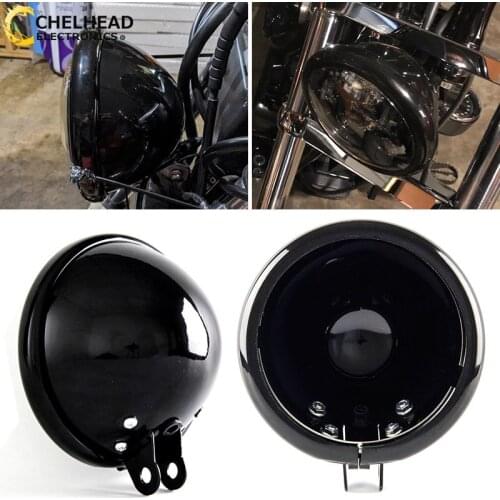 1pcs 5.75 Inch Motorcycle Led Headlight Housing Bucket Mounting Shell Housing Moto Lights Accessories Parts