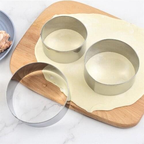 1PC Large Stainless Steel Round Dumplings Wrappers Molds Set Cutter Maker Tools Round Cookie Pastry Wrapper Dough Cutting Tool