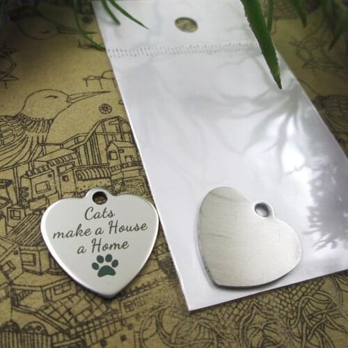 10pcs--"Cats make a house a home"stainless steel charms 5 styles for choosing DIY Charms for necklace bracelets