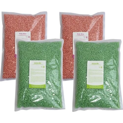 4Bags 17.5Oz Hard Wax Beans Hair Removal Depilatory For Bikini Underarm