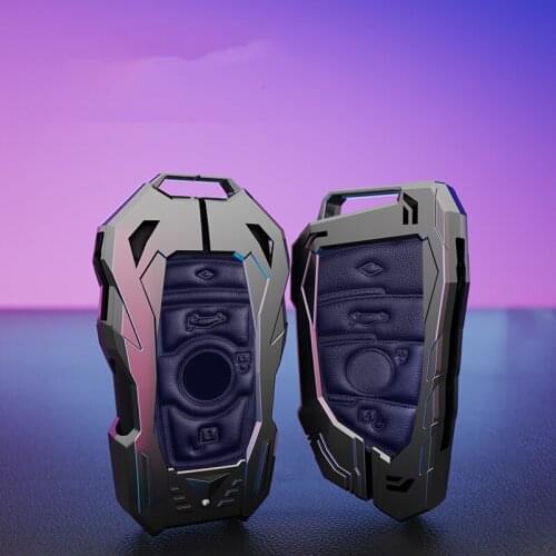 Car Key Case Chain 3D Zinc Alloy Shell Protection Cover Car Styling For BMW 5 3 1 Series X5 X3 Auto Decoration Accessories