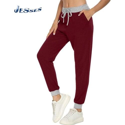 Lace-up Casual Trousers Patchwork Solid Color Pocket Sports Sweatpants Womens Comfort Trouser Loose Drawstring Streetpants 2XL