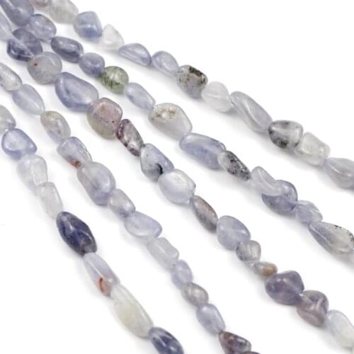 4-8mm Irregular Natural Blue Lolite Stone Beads Loose Spacer Beads For DIY Jewelry Making DIY Bracelets Accessories 15Inches