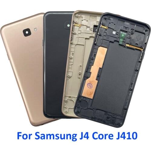 Housing Back Cover For Samsung J4 Core J410 J410F New Original Phone Chassis Middle Frame With Rear Battery Door Lid Case