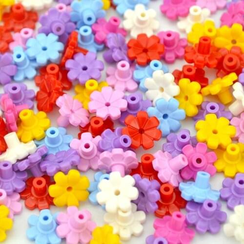 City Flowers Accessories Cherry Blossom Building Block Sakura Flower Petal Floret Street Decoratation Bricks For Children Friend