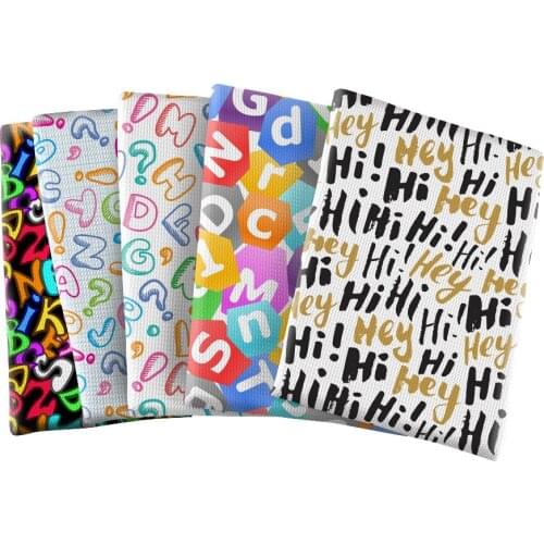 Design Letters Pattern Printed Bullet Textured Liverpool Patchwork Tissue Kids home textile 50*145cm